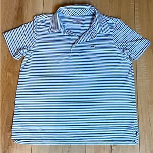 Vineyard Vines Boys Striped Sankaty Performance Polo 
Size 7